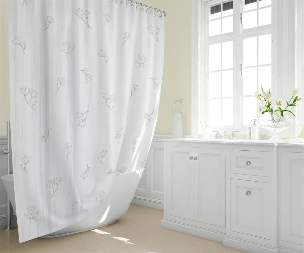 CORTINA DE BAÑO GASA ESTAMPADA MAGNOLIA