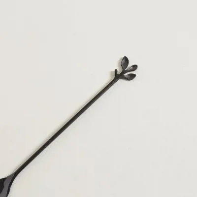 CUCHARA MILKSHAKE DE ACERO NEGRO STEM - Imagen 2