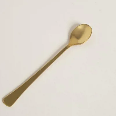 CUCHARA DE ACERO DORADO DISEÑO OVAL - Imagen 2