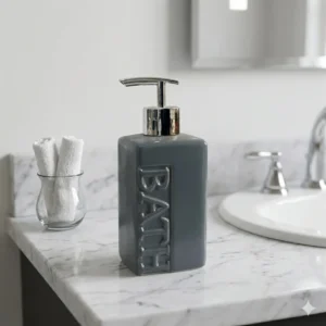 DISPENSER PARA JABON LIQUIDO RECTO "BATH" DE CERAMICA