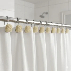 12 GANCHOS DE BAÑO ESCARLET NATURAL