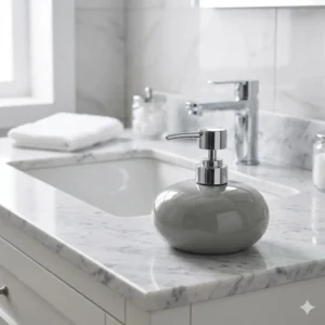 DISPENSADOR DE JABON LQUIDO DE CERAMICA GRIS