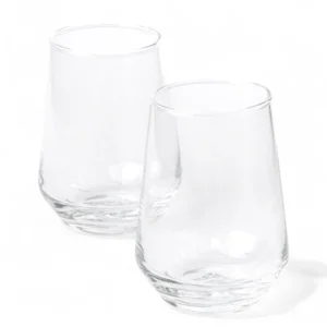 SET X 6 VASOS VIDRIO BASE CONICA