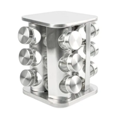 ESPECIERO C/ SOPORTE CUADRADO GIRATORIO ACERO