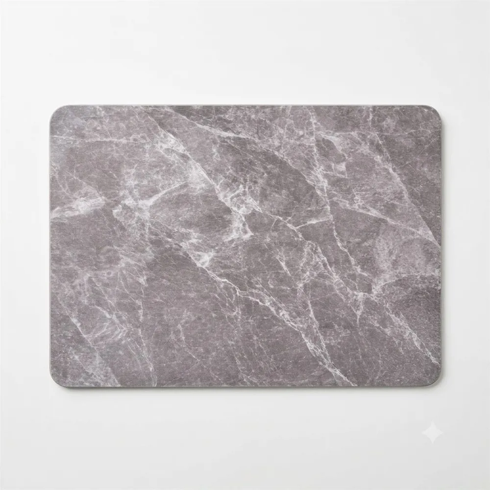 ALFOMBRA PLACA KARY MARBLE NEGRO - Imagen 3