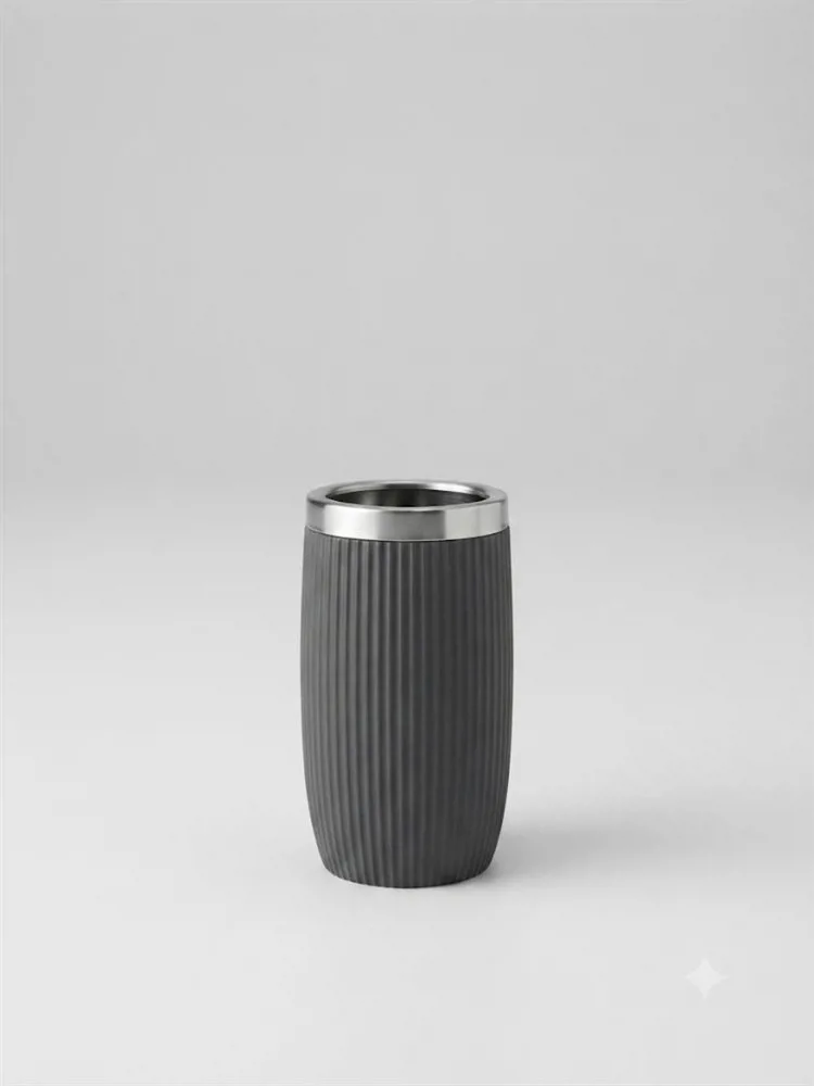 VASO BAÑO RAYADO GRIS - Imagen 2