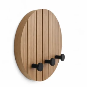 PORTA LLAVES TIERRA – RANURADO GANCHO NEGRO 17 CM DIAM