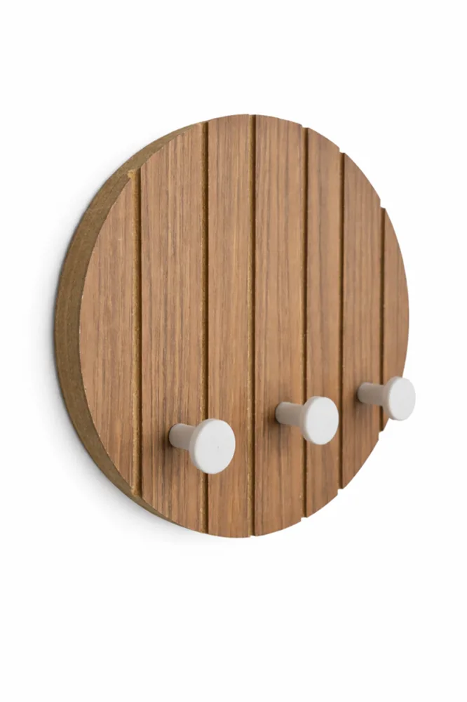 PORTA LLAVES TIERRA – RANURADO GANCHO BLANCO 17 CM DIAMETRO