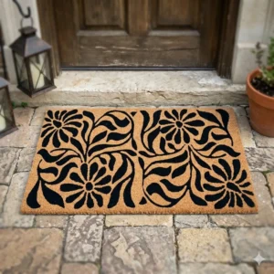 FELPUDO RECTANGULAR FLORES