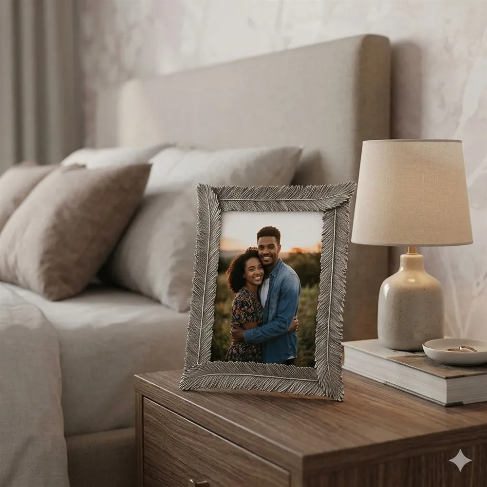 PORTARRETRATO VINTAGE DECO 13X18 PLATEADO - Imagen 4