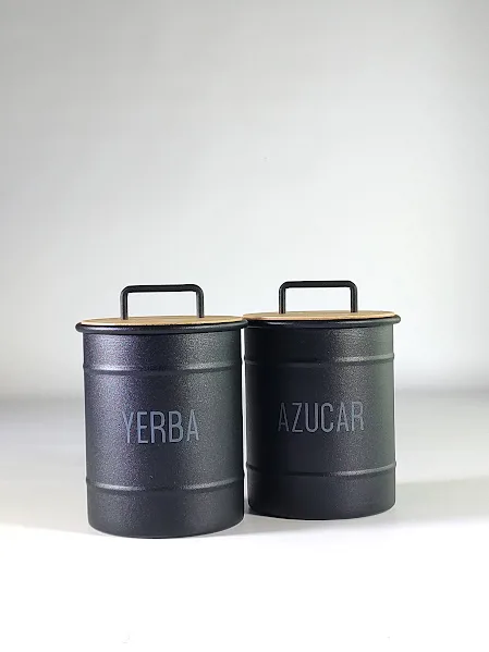 TARRO AZUCAR ECO ALUMINIO Y BAMBOO