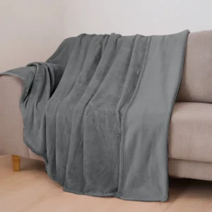 FRAZADA FLANNEL LISA GRIS O. KING