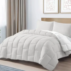 ACOLCHADO BRICK KING BICOLOR BLANCO/GRIS + 2 FUNDAS