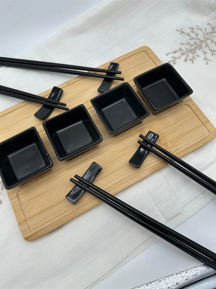 SET SUSHI X 4 BAMBOO NEGRO - Imagen 4