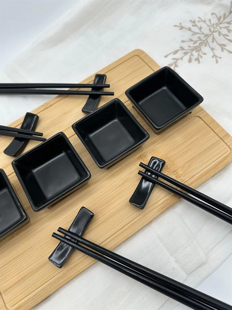 SET SUSHI X 4 BAMBOO NEGRO - Imagen 5