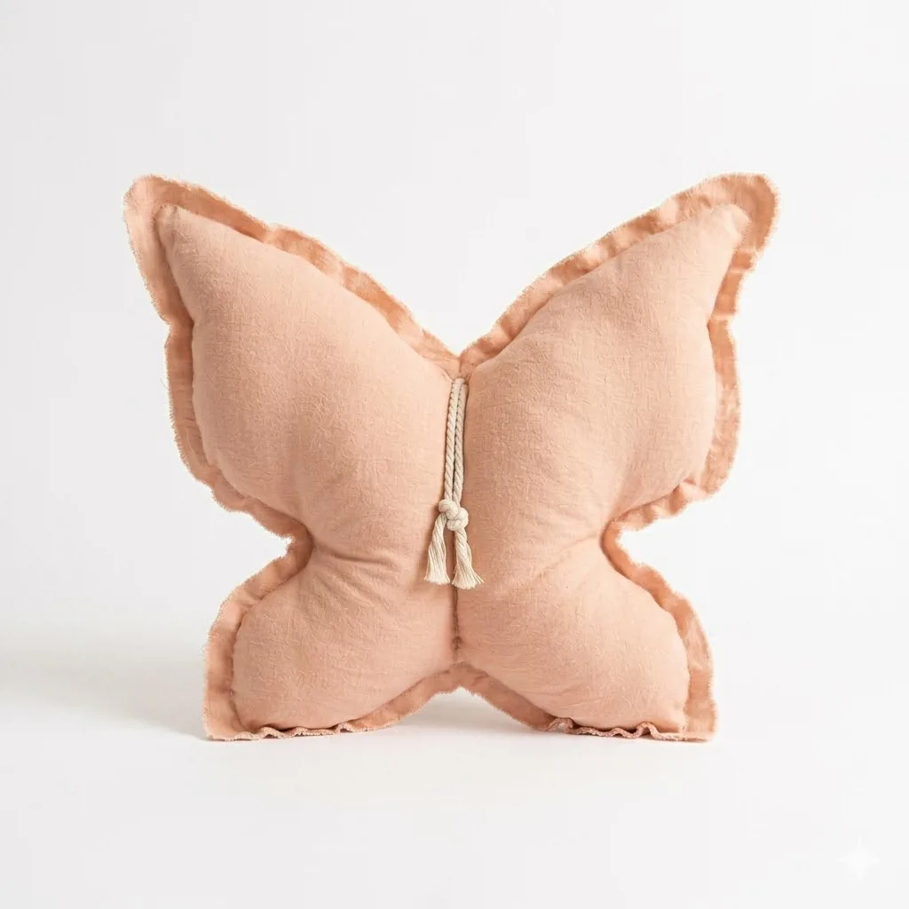 ALMOHADON MARIPOSA ROSA - Imagen 2