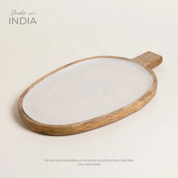 BANDEJA OVAL CON MANGO JALPARI