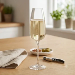 SET X 6 COPAS CHAMPAGNE CRISTAL DE BOHEMIA 290 ML