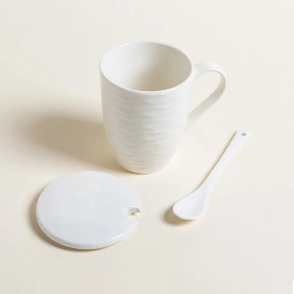 MUG WAVES CON TAPA Y CUCHARA 300 ML - Imagen 3