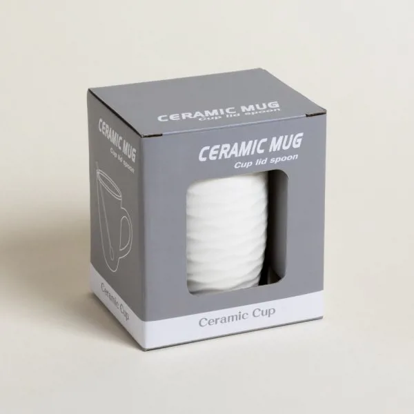 MUG WAVES CON TAPA Y CUCHARA 300 ML - Imagen 2