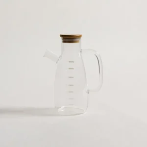 ACEITERA MEDIDORA BOMBE CON TAPA DE BAMBOO 650 ML