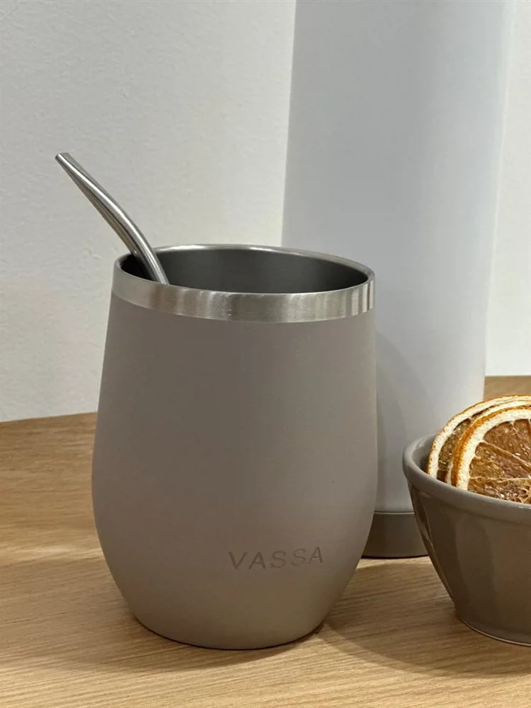 MATE DE ACERO INOXIDABLE GRIS - Imagen 3