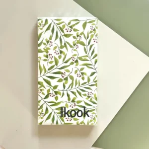SERVILLETAS RECTANGULARES ESTAMPADAS HOJAS VERDES