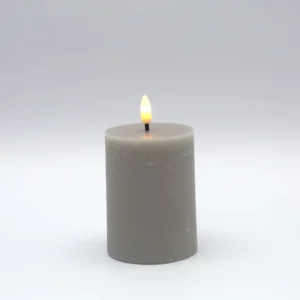 VELA LED DE CERA GRIS