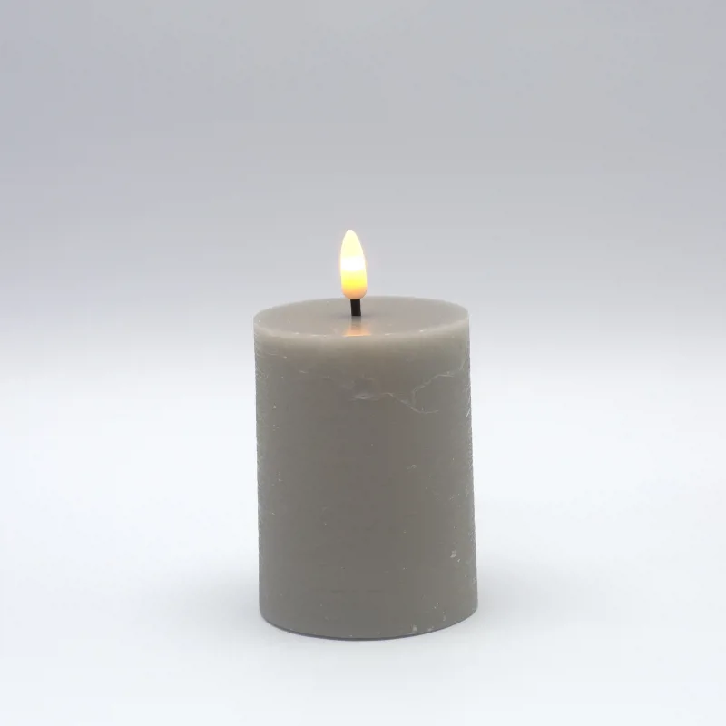 VELA LED DE CERA GRIS