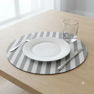 PLATO DE SITIO RED. PAPEL RAYAS PLATA