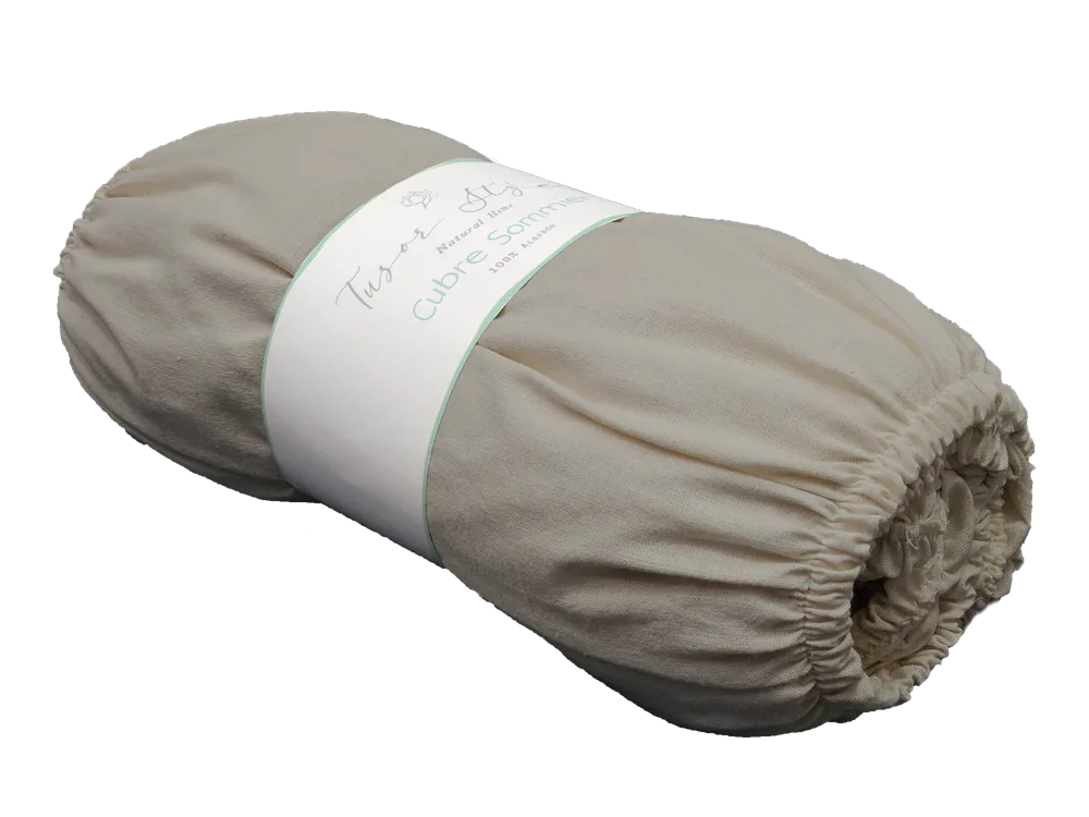 CUBRE SOMMIER TUSOR CON ELASTICO PARA CAMA GRIS 2 1/2 PLAZAS - Imagen 2