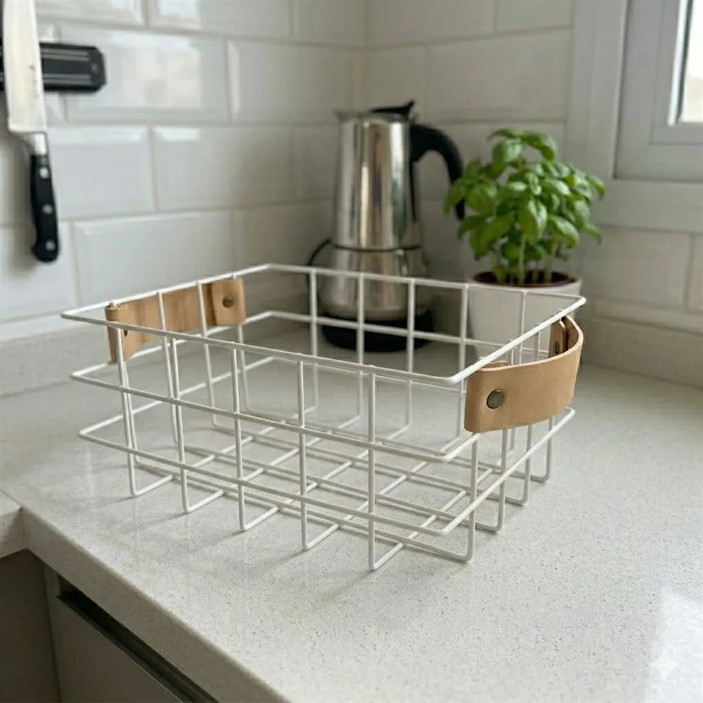 CANASTA CONTENEDORA AGARRE CUERO - Imagen 2