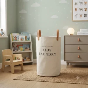 CONTENEDOR XL LAUNDRY KIDS MANIJA CUERO