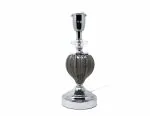 VELADOR CERAMICA GRIS 12 X 30 + 1025TG PANTALLA TELA GRIS