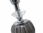 VELADOR CERAMICA GRIS 12 X 30 + 1025TG PANTALLA TELA GRIS - Imagen 2