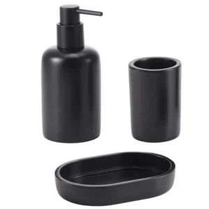 PORTA CEPILLO DE DIENTES DE POLIRESINA NEGRO MODELO INTI
