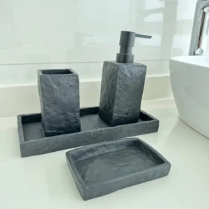 JABONERA STONE NEGRA RESINA
