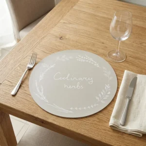 INDIVIDUAL REDONDO FOLIA CULINARY GRIS