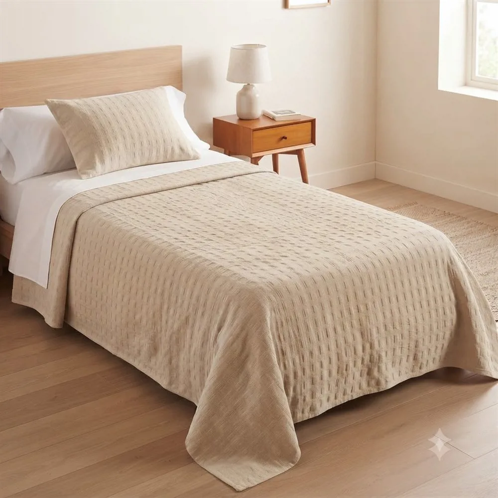 CUBRECAMA WAFFLE NATURAL TWIN