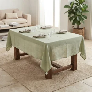 MANTEL RECTANGULAR LISO GASA VERDE
