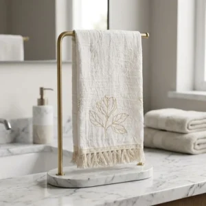 TOALLA DE VISITA DE GASA PREMIUM ESTAMP. CON RELIEVE