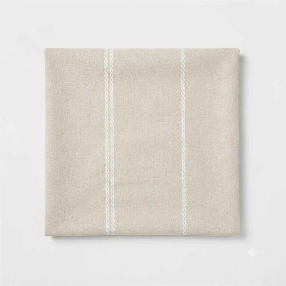 MANTEL TUSOR CADENA BEIGE - Imagen 2