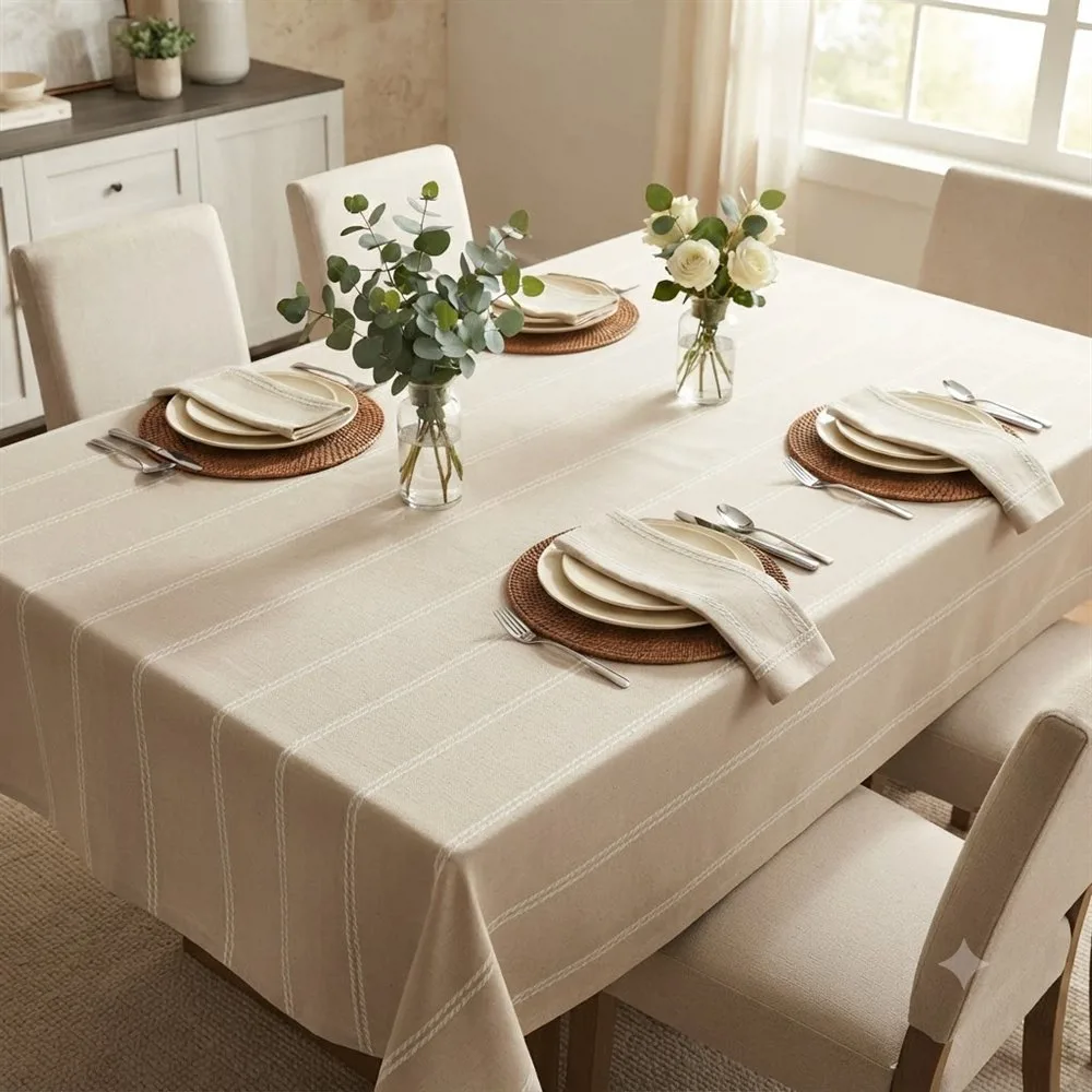 MANTEL TUSOR CADENA BEIGE