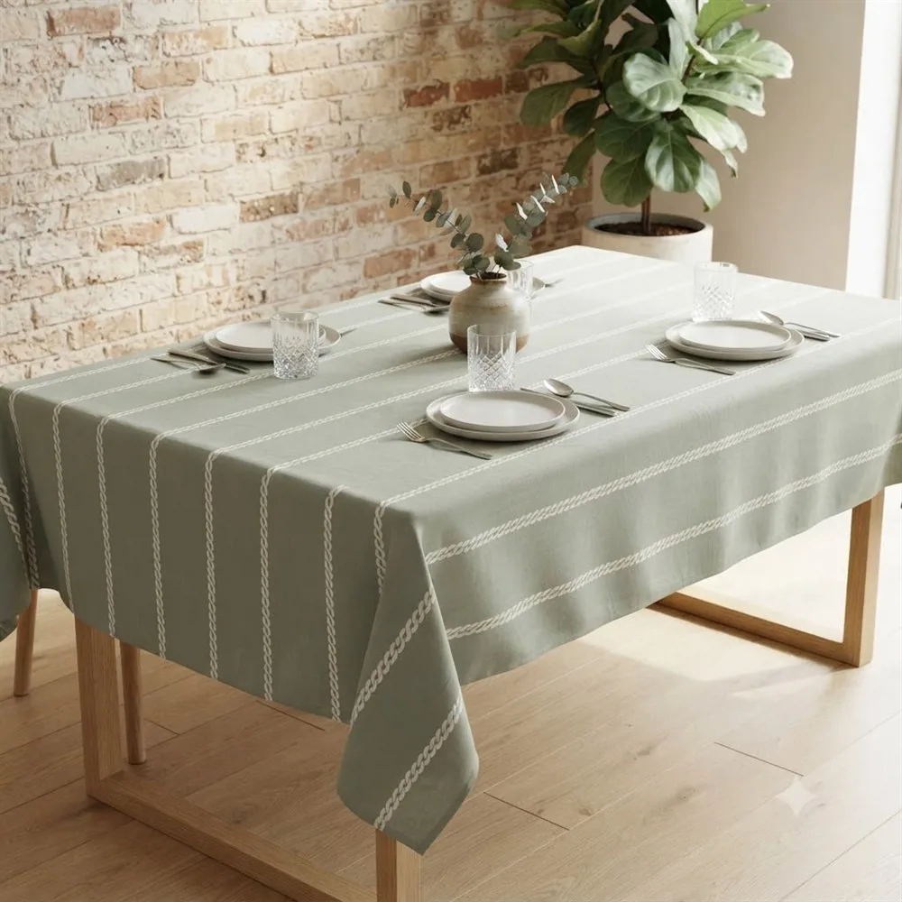 MANTEL TUSOR CADENA GRIS