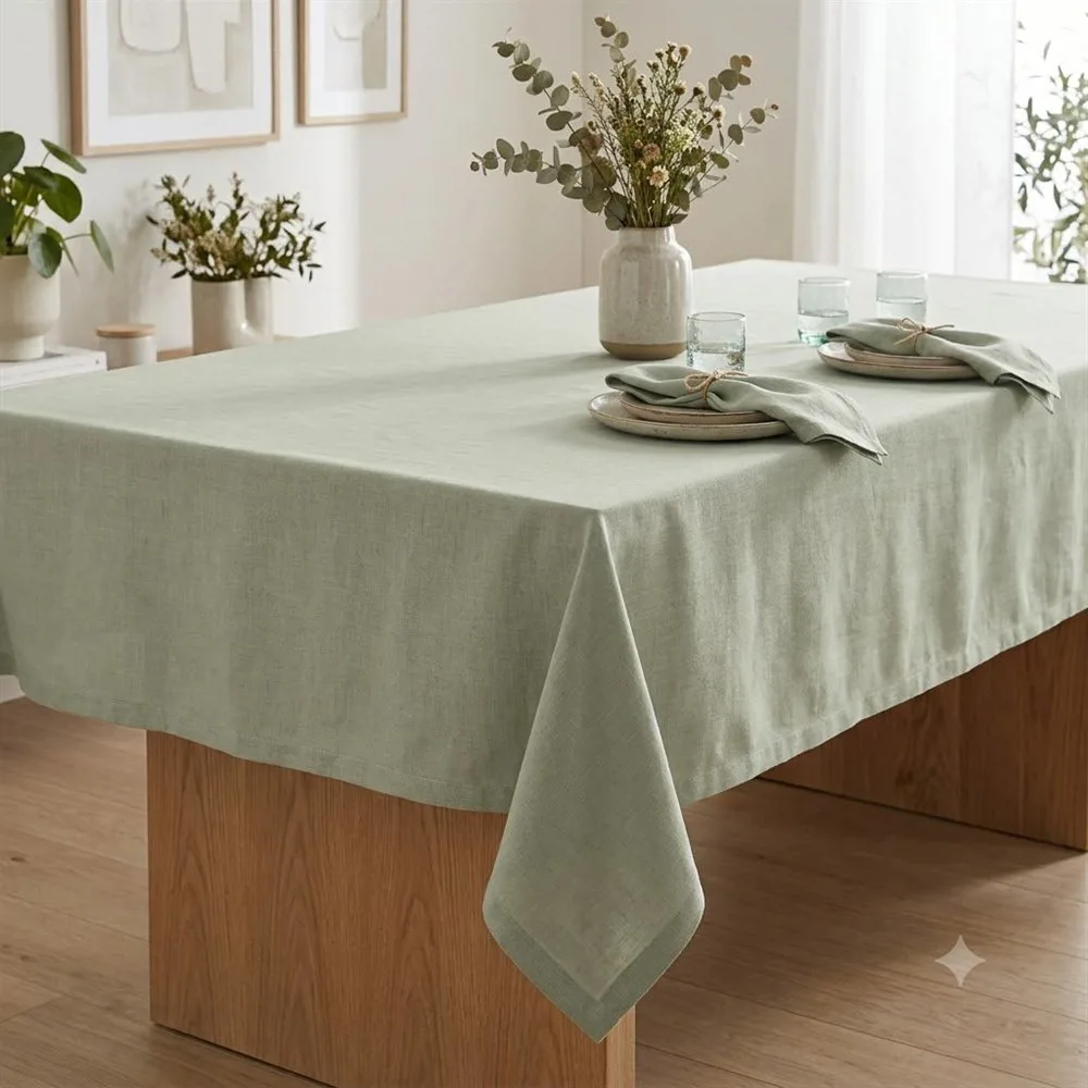 MANTEL LISO TUSOR RECTANGULAR GRIS