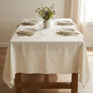 MANTEL TUSOR LISO RECTANGULAR NATURAL