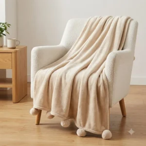 MANTA POMPON FLANEL M NATURAL