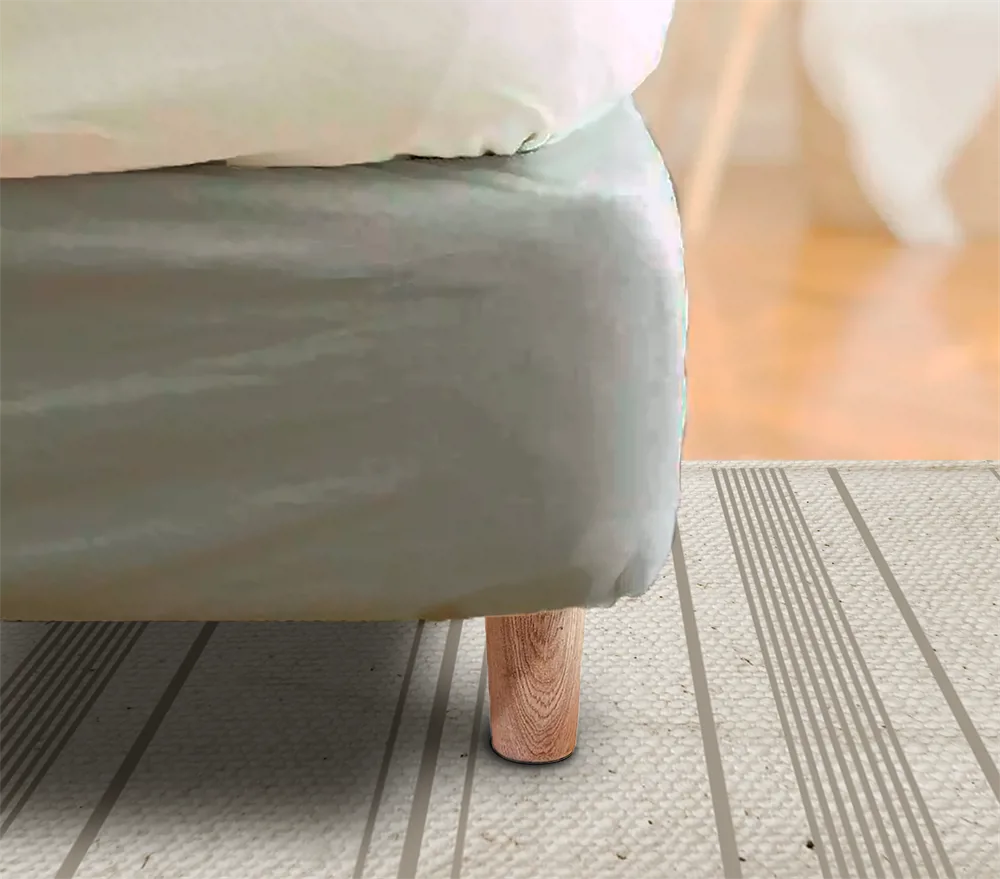 CUBRE SOMMIER TUSOR CON ELASTICO PARA CAMA GRIS 2 1/2 PLAZAS