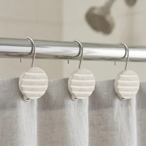 GANCHOS DE BAÑO RESINA ARIA BLANCO GANCHO METAL
