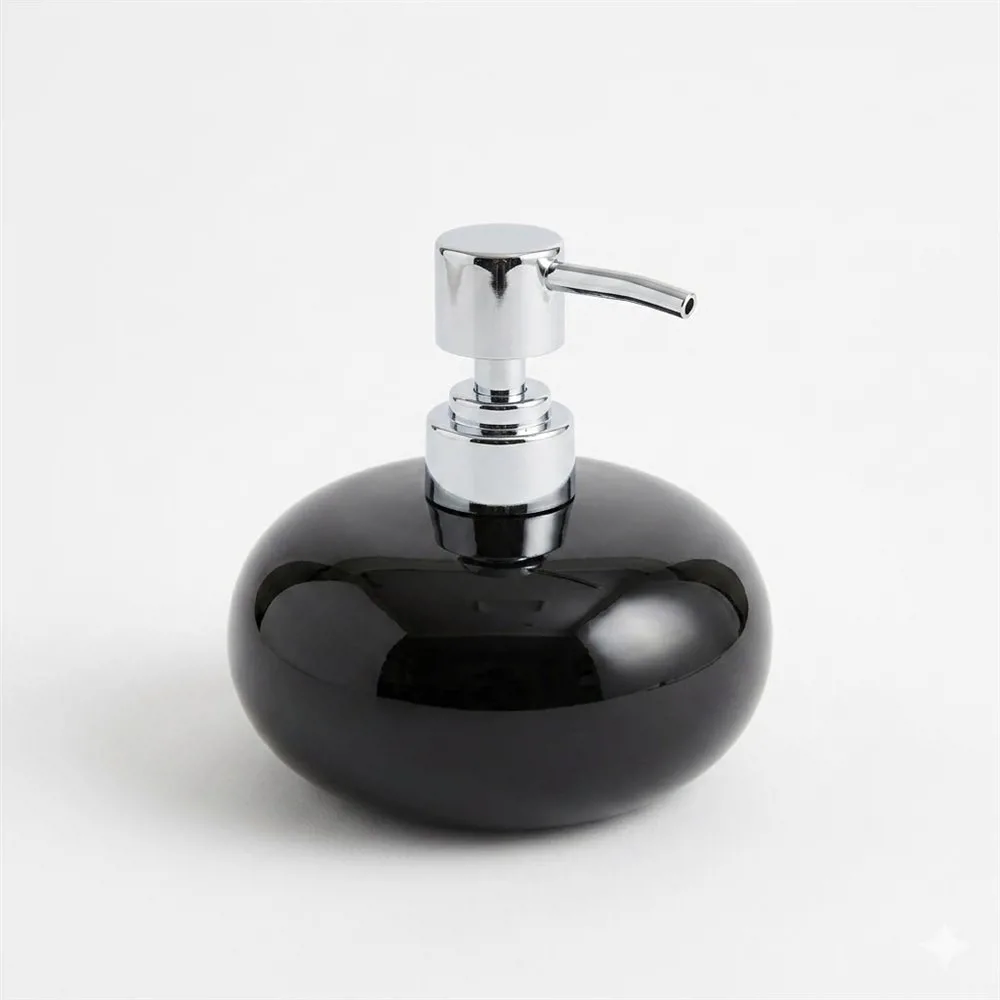 DISPENSER PARA JABON LIQUIDO DE CERAMICA NEGRO